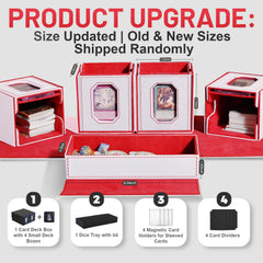 Solisifime trading card storage box compact design highlights portable organization for on-the-go play.