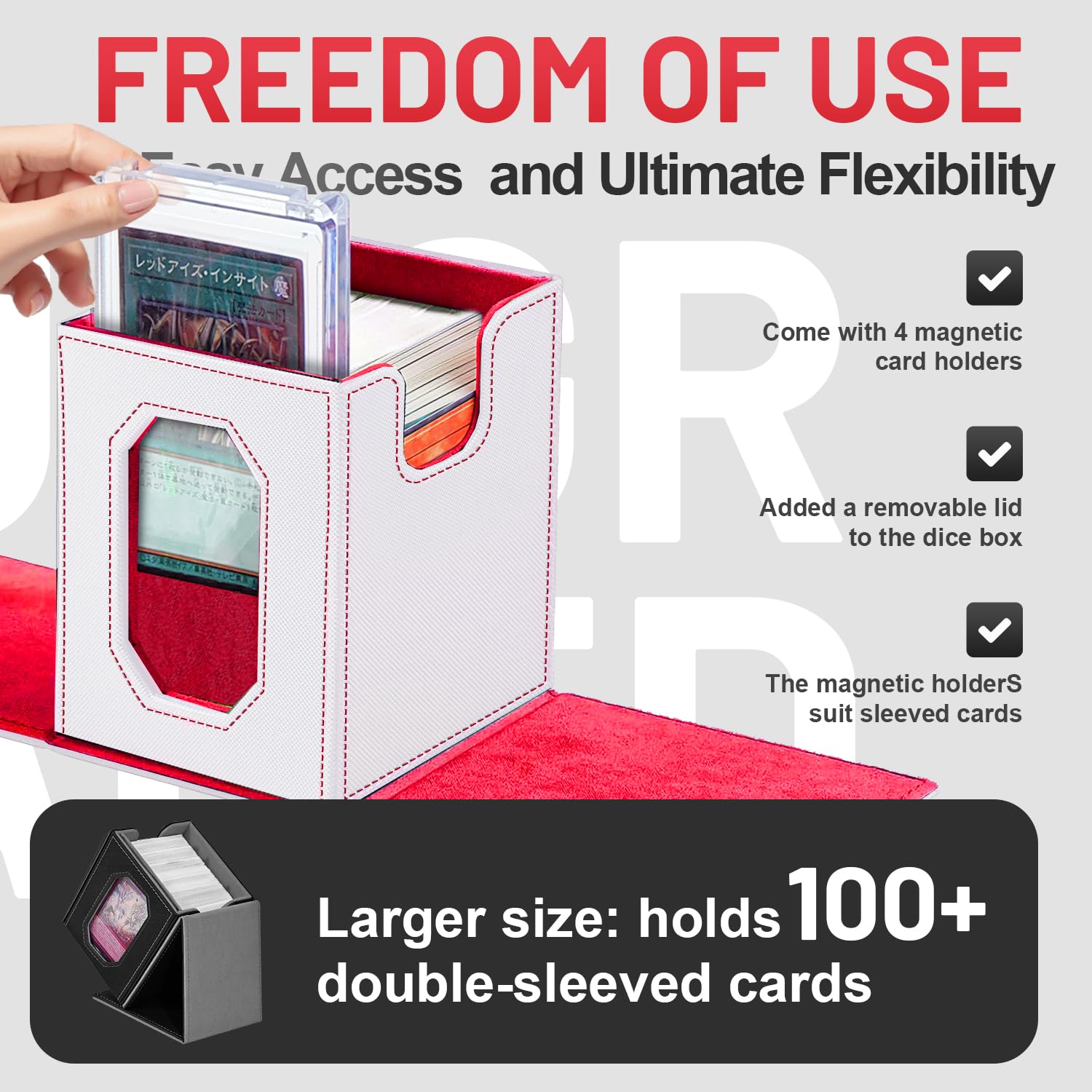 Solisifime trading card storage box microfiber lining provides gentle card protection against scratches.