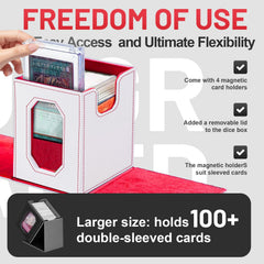 Solisifime trading card storage box microfiber lining provides gentle card protection against scratches.