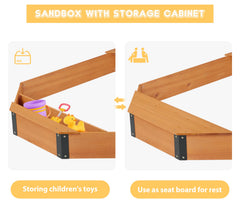 SoliWood sandbox cover closeup shows durable rain-proof fabric.