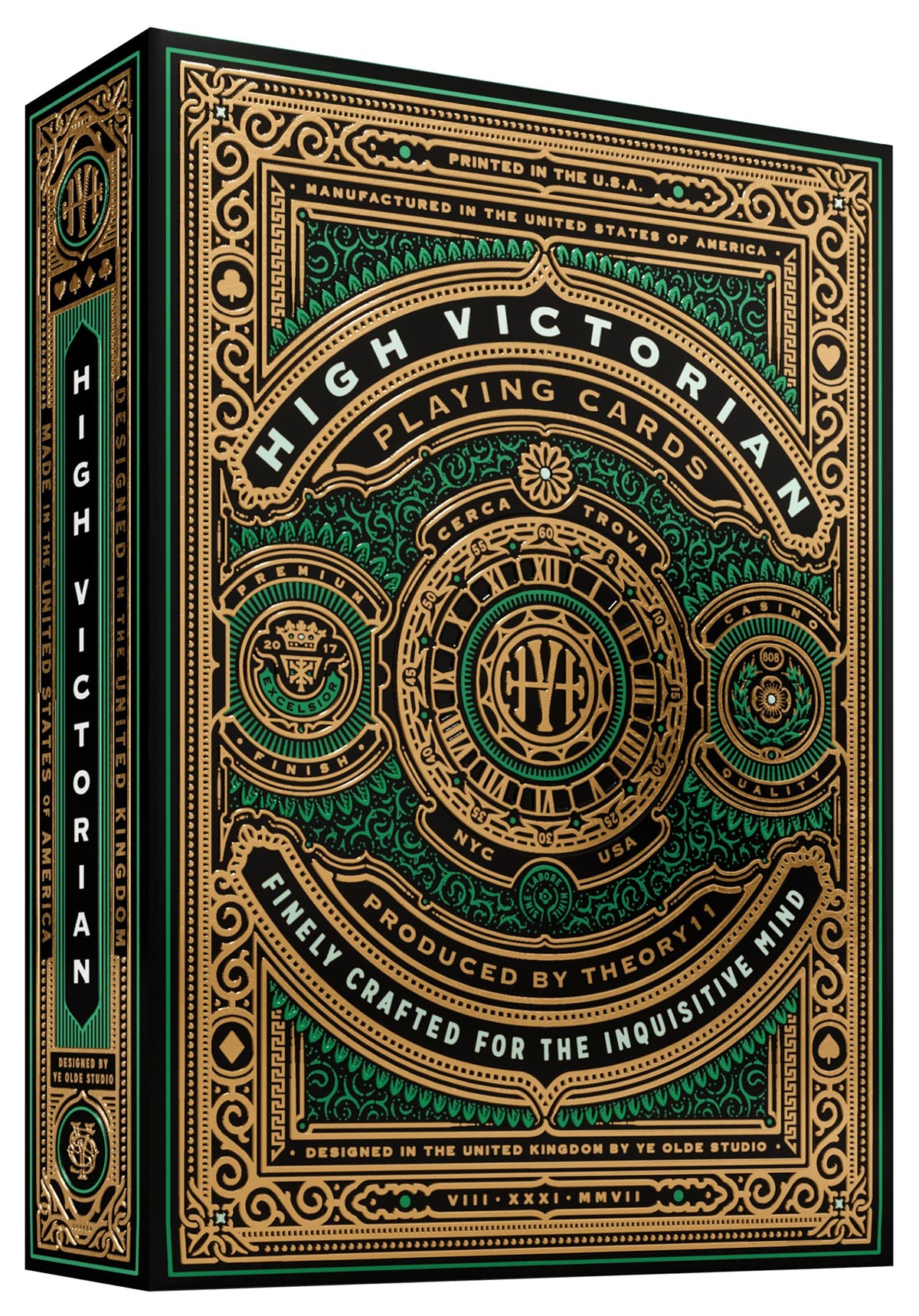 SOLOMAGIA High Victorian Playing Cards show a 3D back detail for striking visual impact.