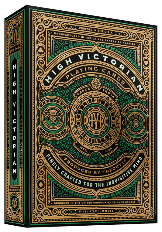 SOLOMAGIA High Victorian Playing Cards show a 3D back detail for striking visual impact.