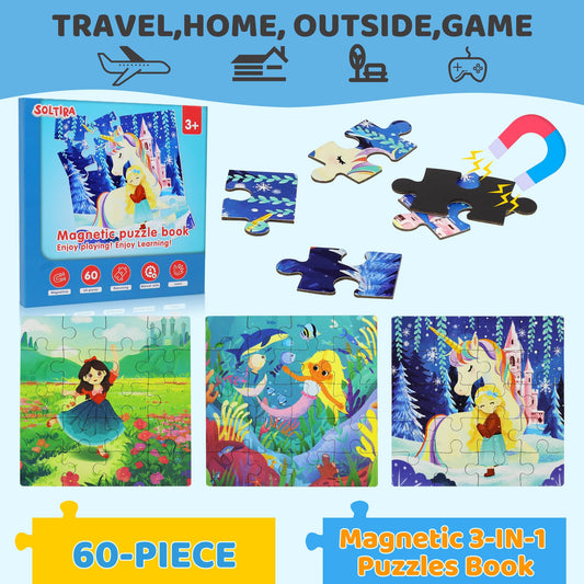 SOLTIRA magnetic puzzle pieces stay securely connected for travel and quiet time.