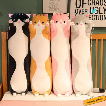 Somao long cat pillow 130cm length for flexible lounging.