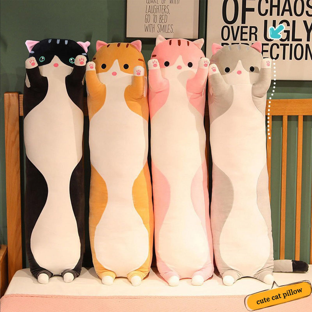 Somao long cat pillow 130cm length for flexible lounging.