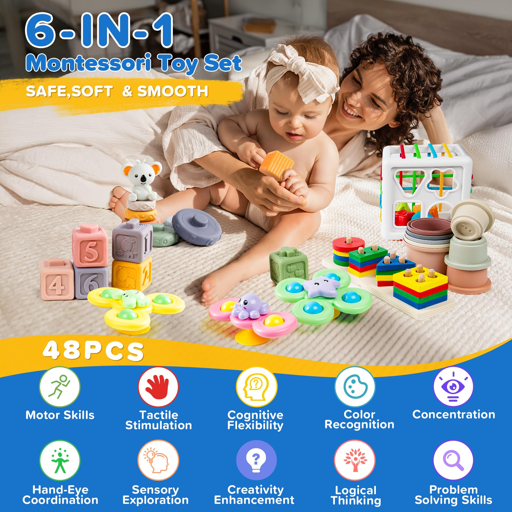 Somastung stack rings: easy-grip rings support fine motor skills and coordination