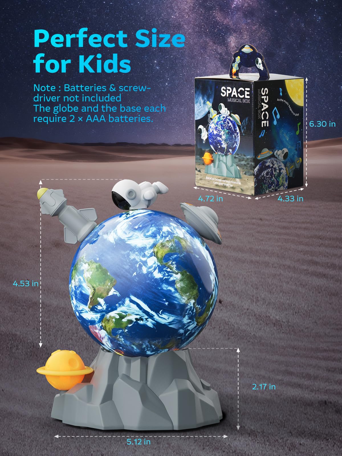 Somastung space toy ambient light creates a cozy nighttime space mood.