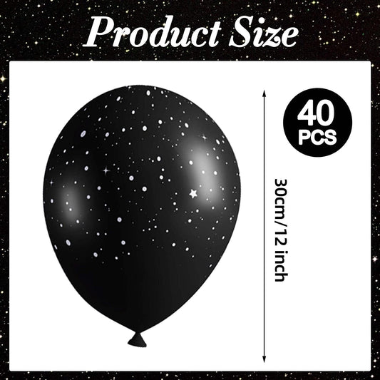 Sondeng galaxy balloons night sky design enhances space themed celebrations.