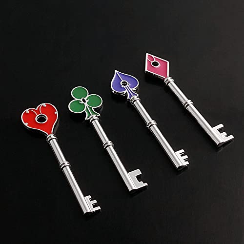 SONGCHANGJEWELRY remake keys red closeup shows sturdy zinc alloy construction