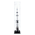 Songlection Apollo Saturn V display case front view offers a clear, dust-free showcase