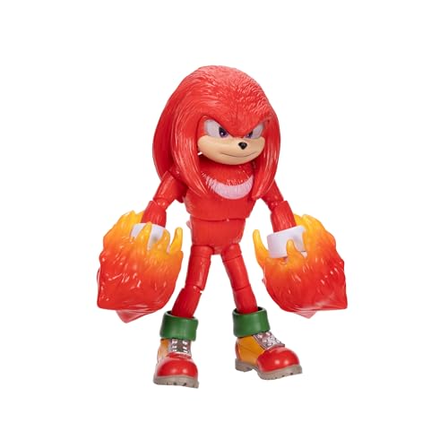 Sonic 3 Knuckles figure side pose shows articulation for poseable scenes.