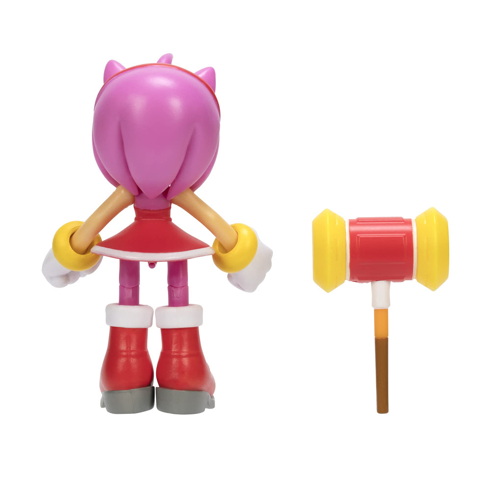 Amy Rose 4-inch scale figure close-up focusing on hammer and design.