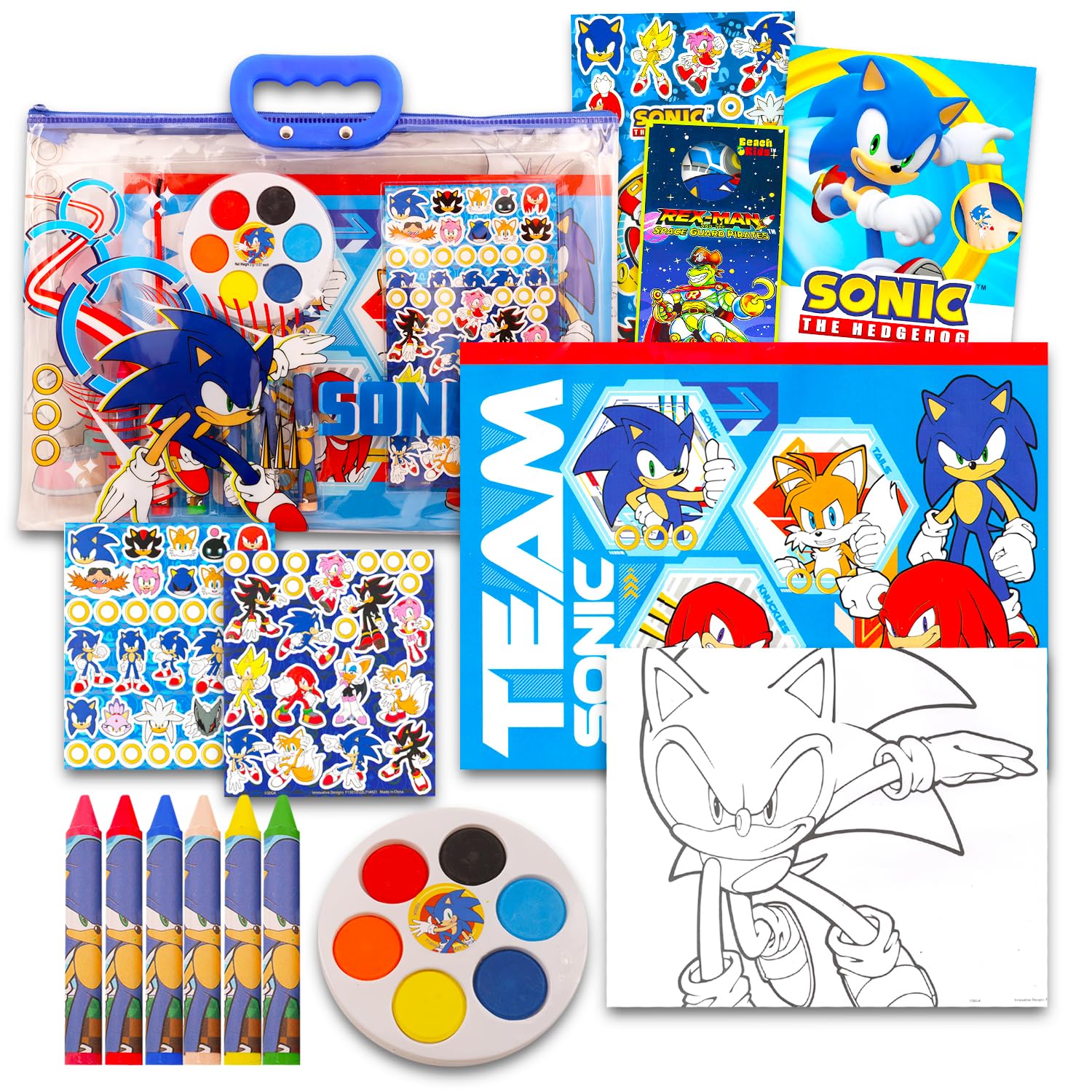 Sonic drawing set tote with colors for on-the-go art sessions