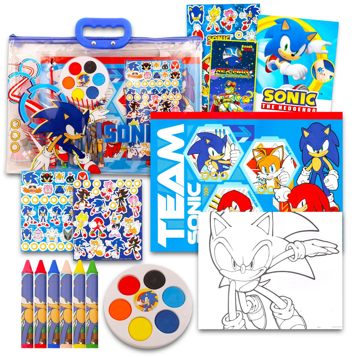Sonic drawing set tote with colors for on-the-go art sessions
