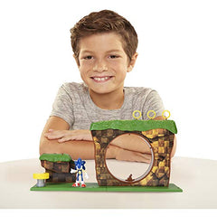 Sonic The Hedgehog 2.5-inch figure poised for action on the looping track.