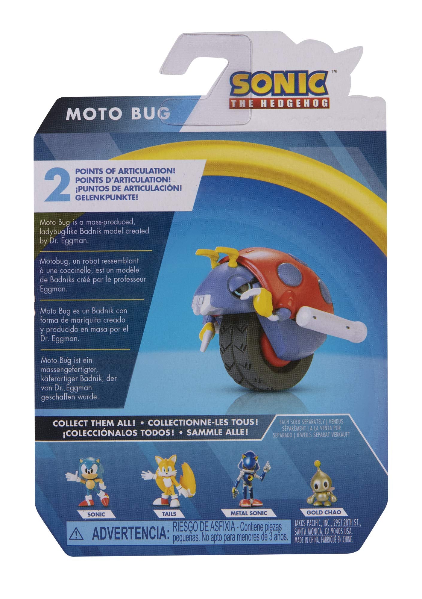 Sonic The Hedgehog 2.5 inch figure displayed on a shelf