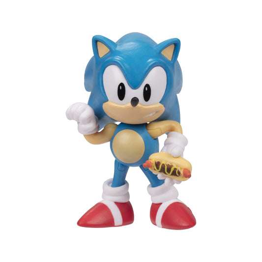 Sonic The Hedgehog 2.5-inch figure side view for compact display and nostalgic collection.