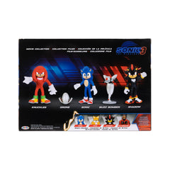 Close-up view of Sonic 3 figures highlighting detailed sculpting and color.