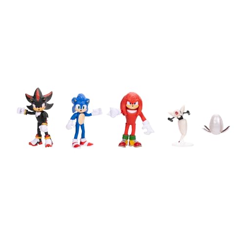 Sonic The Hedgehog 3 movie figure Knuckles in 2.5-inch scale for exciting chase scenes.