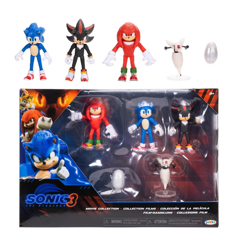 Sonic The Hedgehog 3 movie figure Sonic in 2.5-inch scale for dynamic action play.