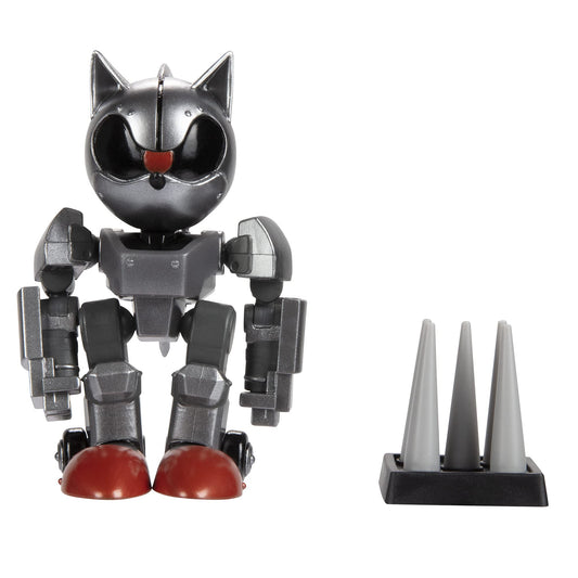 Sonic The Hedgehog 4-Inch Mecha Sonic with spike trap for dynamic play.