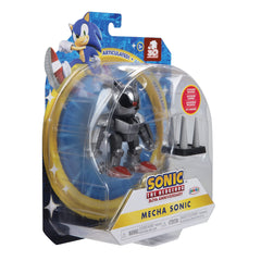Mid-pose Mecha Sonic captures dynamic movement.