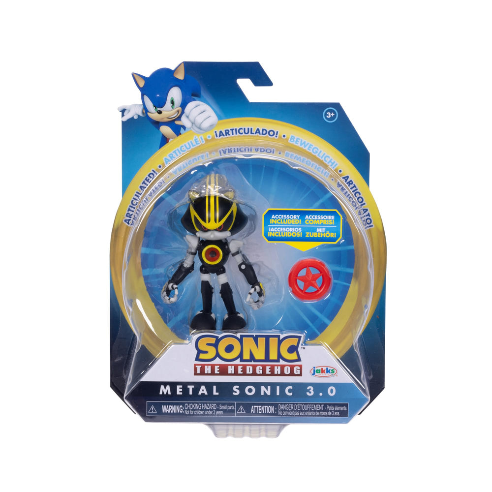 Sonic The Hedgehog Metal Sonic 3.0 figure detail highlights metallic finish and sculpt