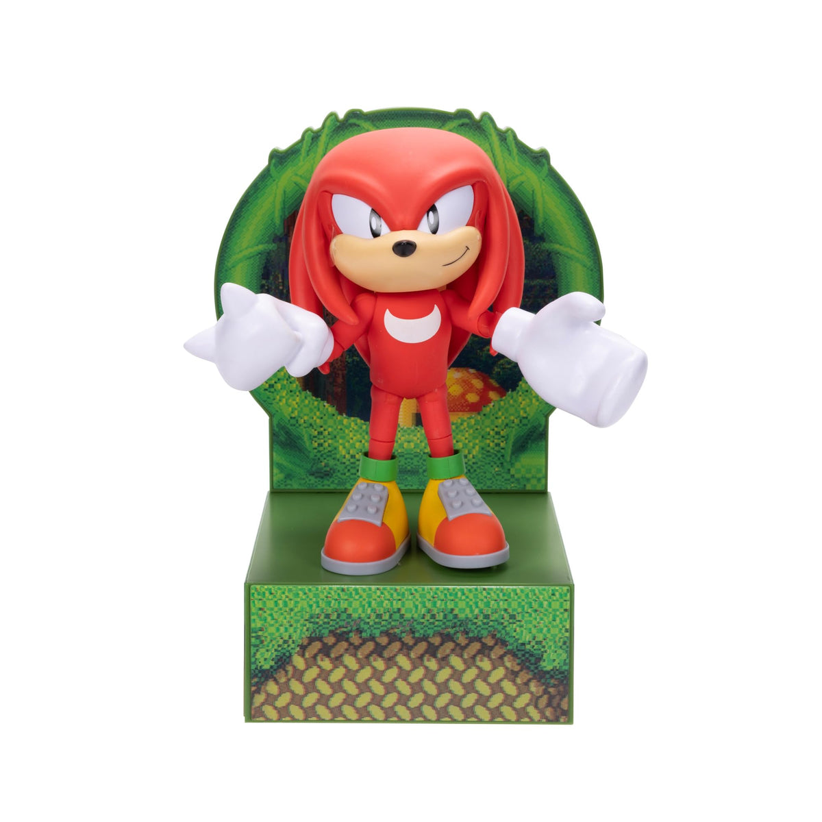 Sonic The Hedgehog Knuckles collector figure with 13 articulation points for dynamic posing.
