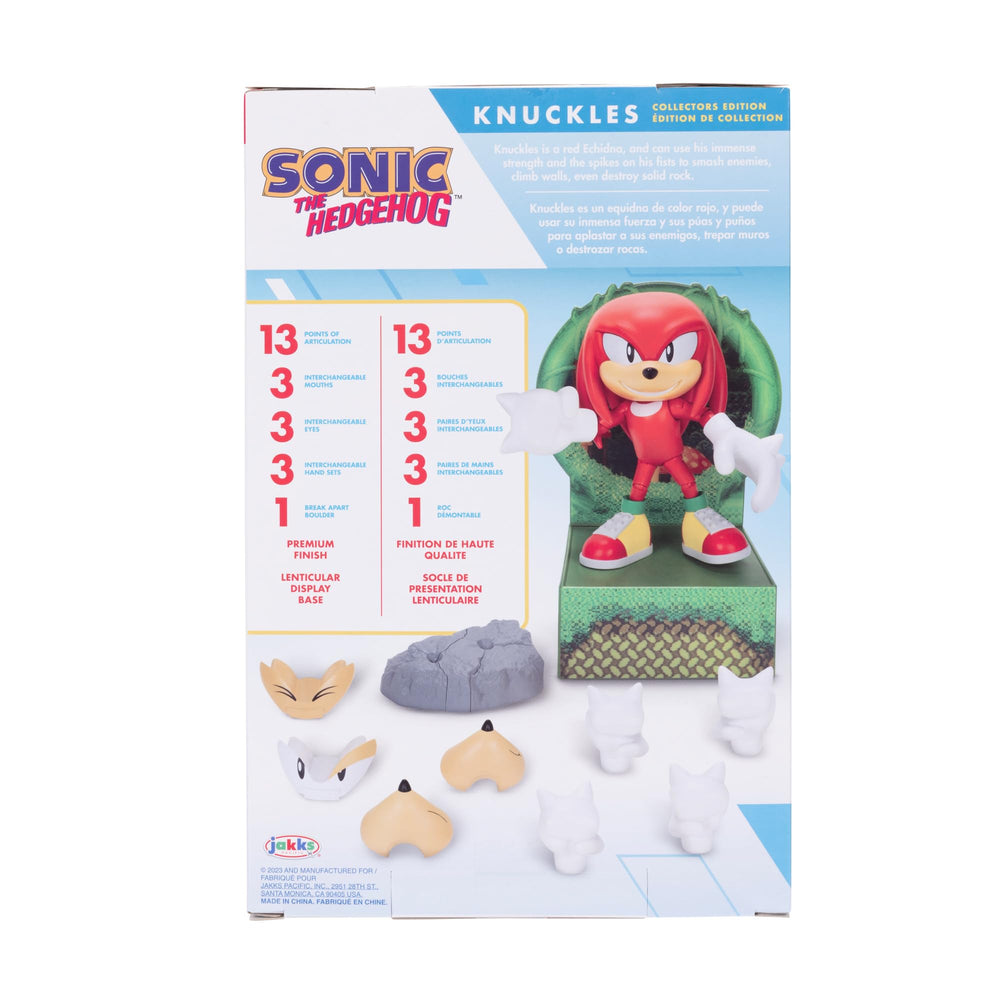 Sonic Knuckles fifth-panel packaging designed for premium shelf display.
