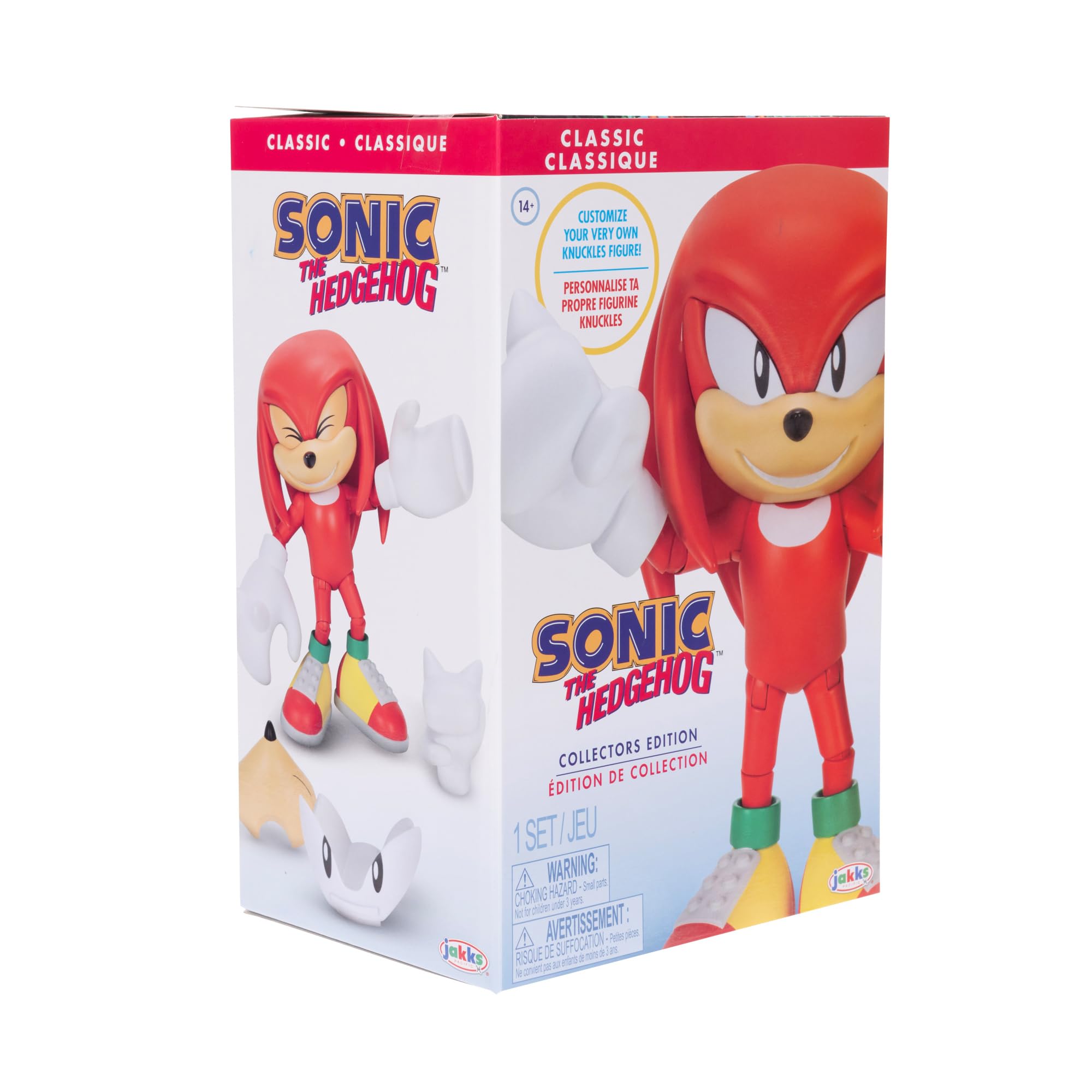 Sega licensed Knuckles packaging sticker validating authentic branding.