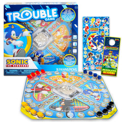 Sonic pop-up board game bundle with die and pegs for ages five and up.