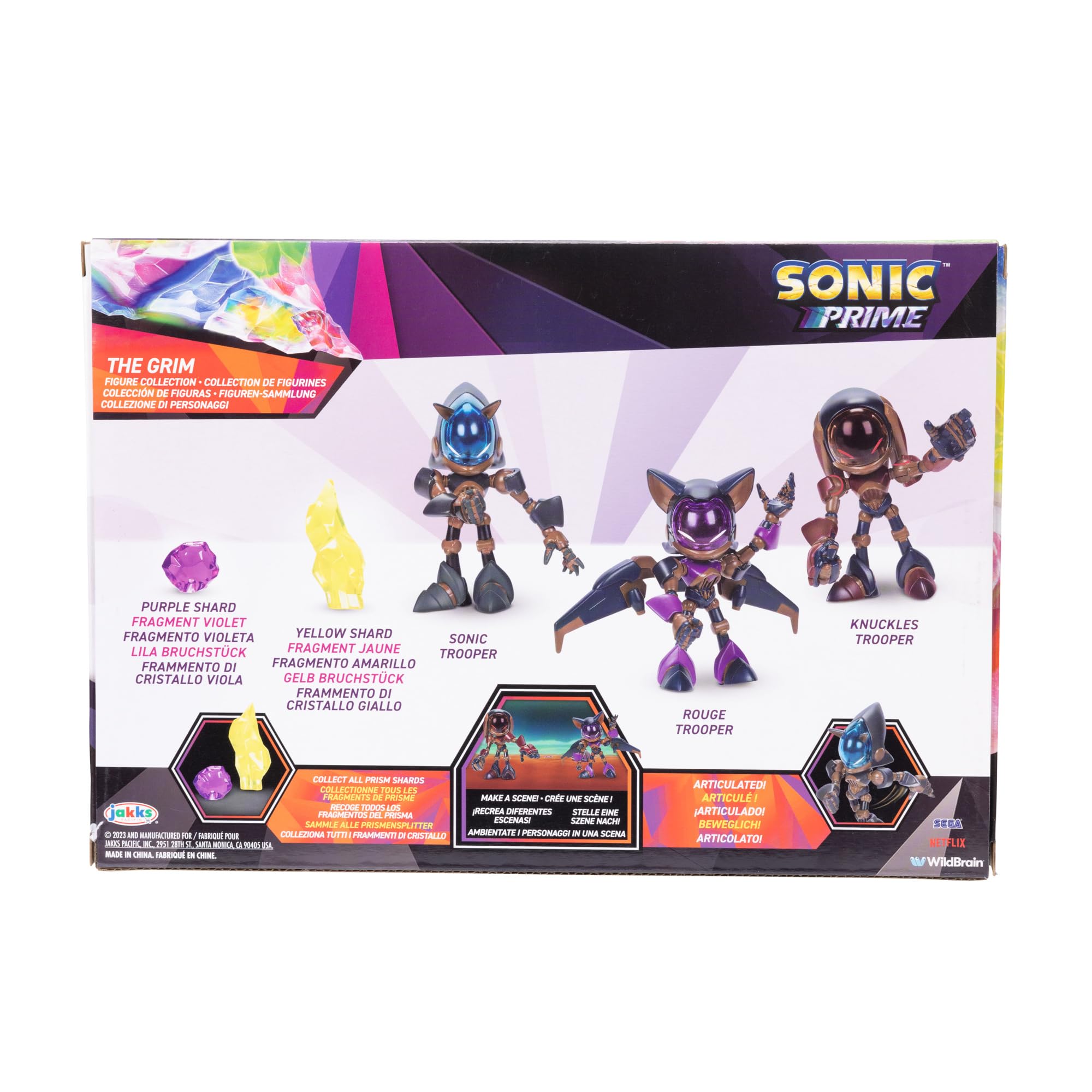 Sonic Prime 2.5-inch-scale figures arranged for compact display