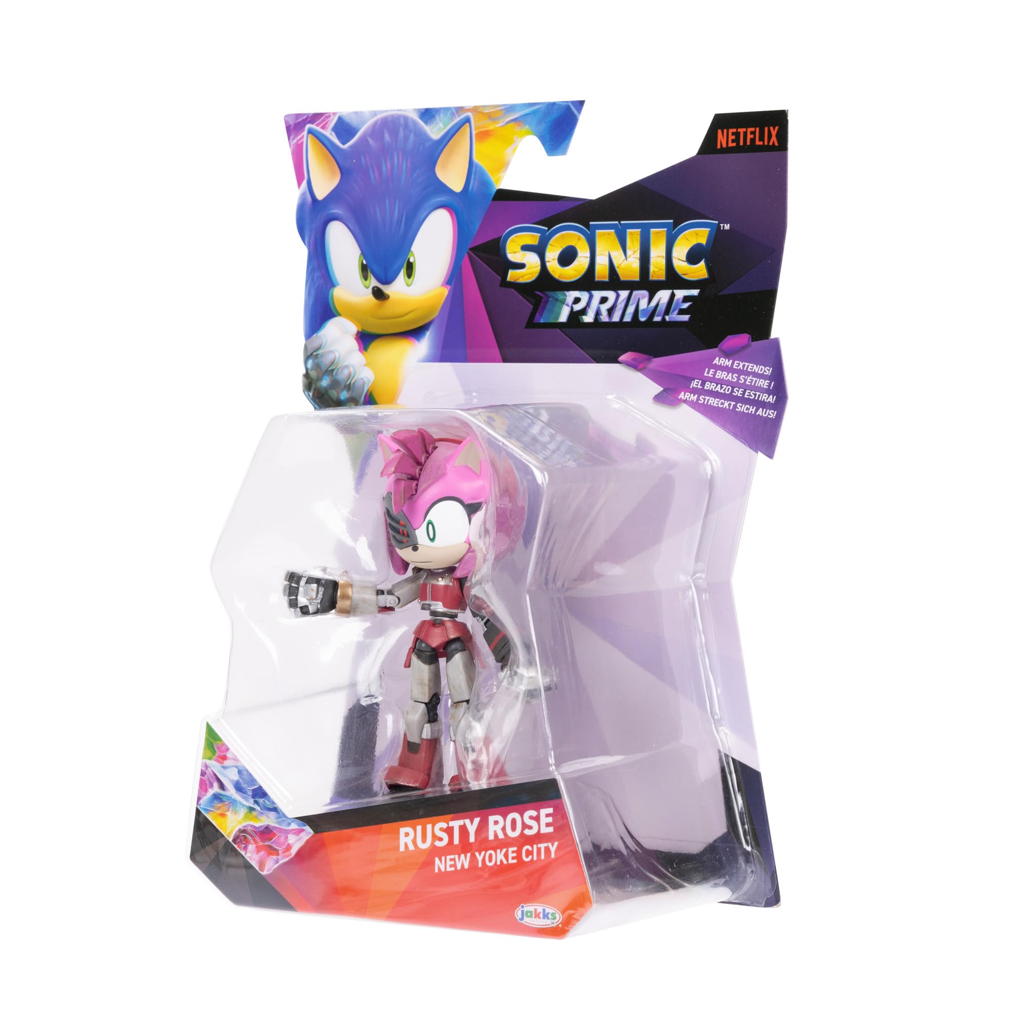 Rusty Rose among the Sonic Prime lineup for collector display.