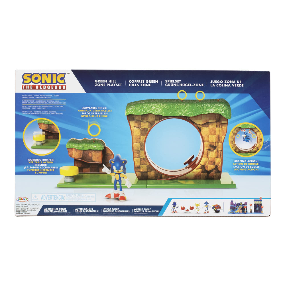 Sonic The Hedgehog run-through loop action promotes dynamic play.