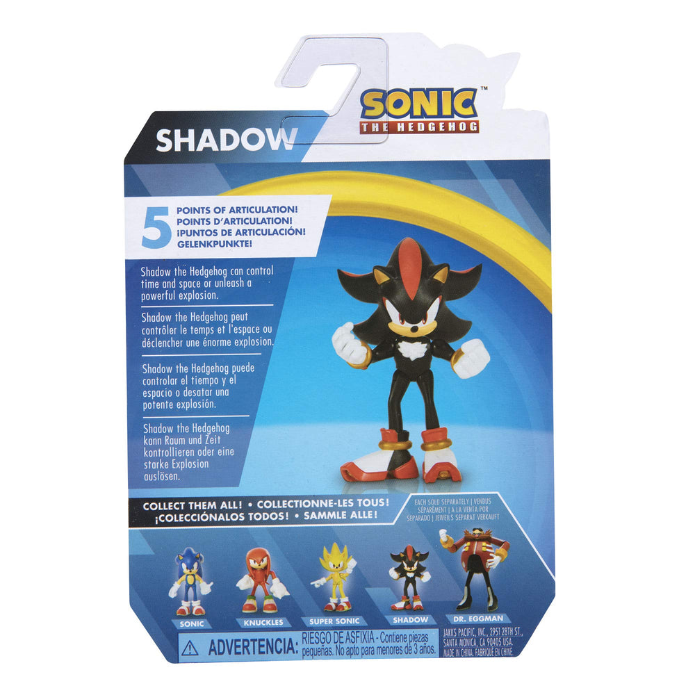 Shadow silhouette detail on a 2.5-inch Sonic figure for display notes.
