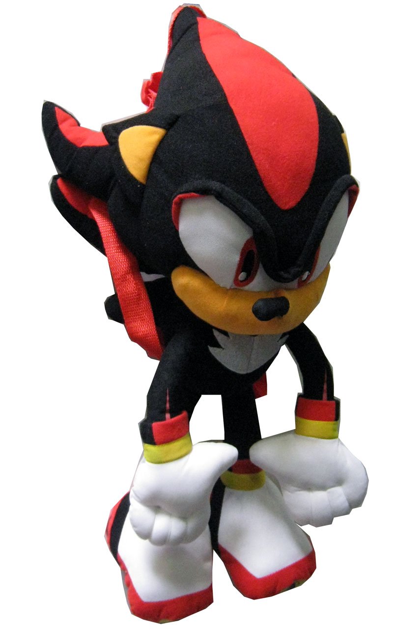 Sonic Shadow Backpack plush doll, 24-inch height, soft plush and playful design.