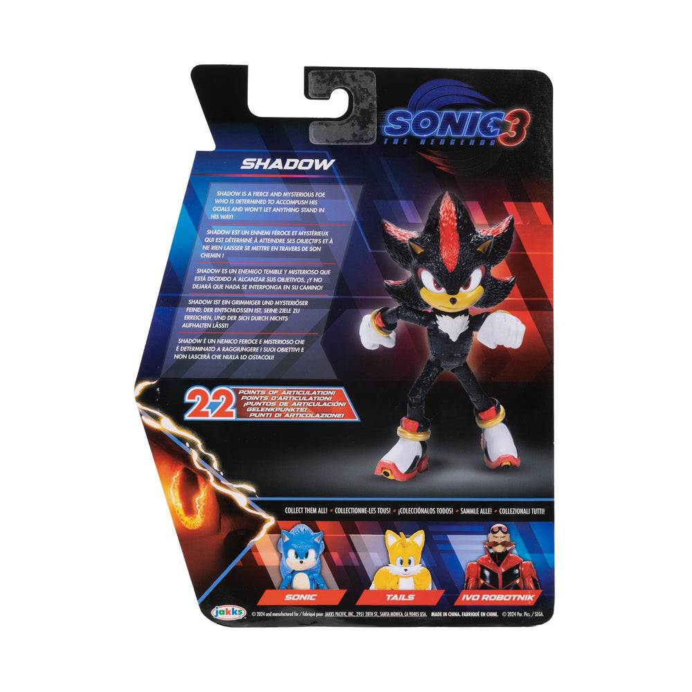 Sonic The Hedgehog 5-inch Shadow figure suitable for birthdays and holidays.