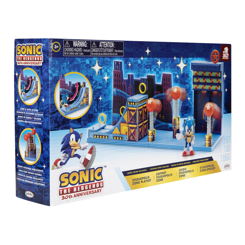 Sonic The Hedgehog 2.5-inch removable rings add collectible detail to play.