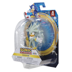 Sonic The Hedgehog 2.5-Inch Silver Action Figure with minimal packaging, easy to store
