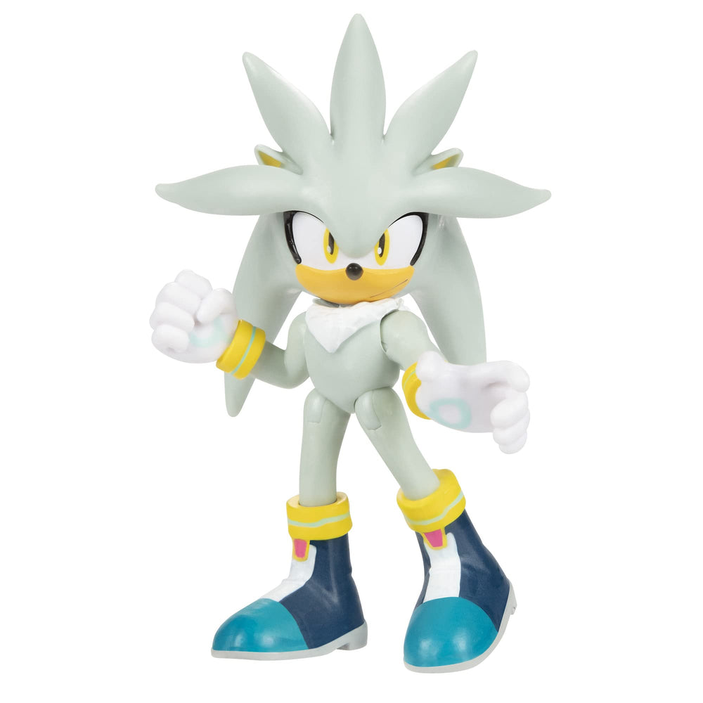 Sonic The Hedgehog 2.5-Inch Silver Action Figure front view for display and collection