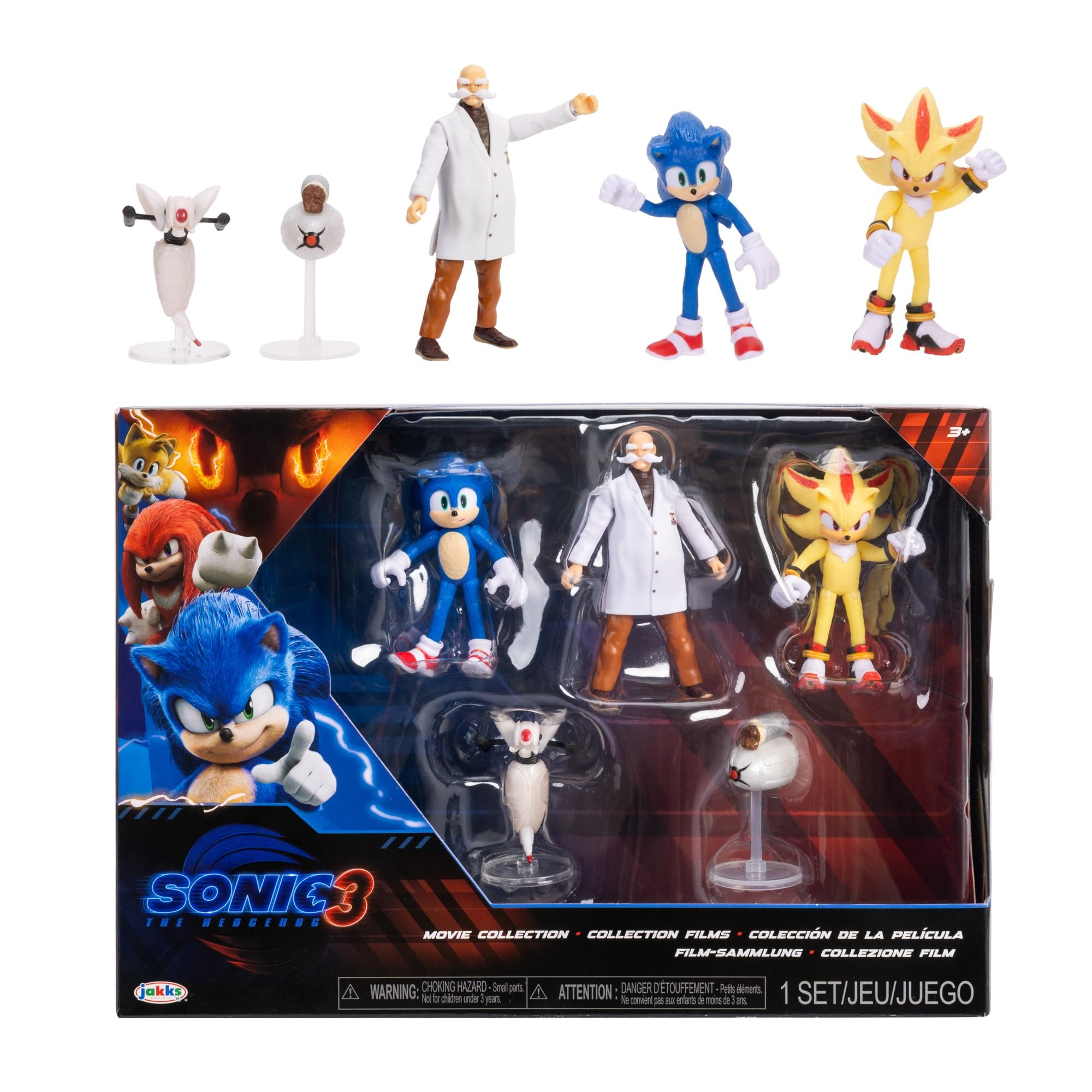 Sonic the Hedgehog 3 movie Sonic figure in 2.5-inch scale for play and display