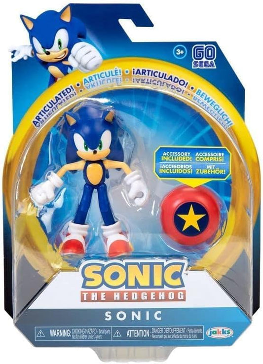Sonic The Hedgehog 4-inch articulated figure star spring action shot for playful collection.