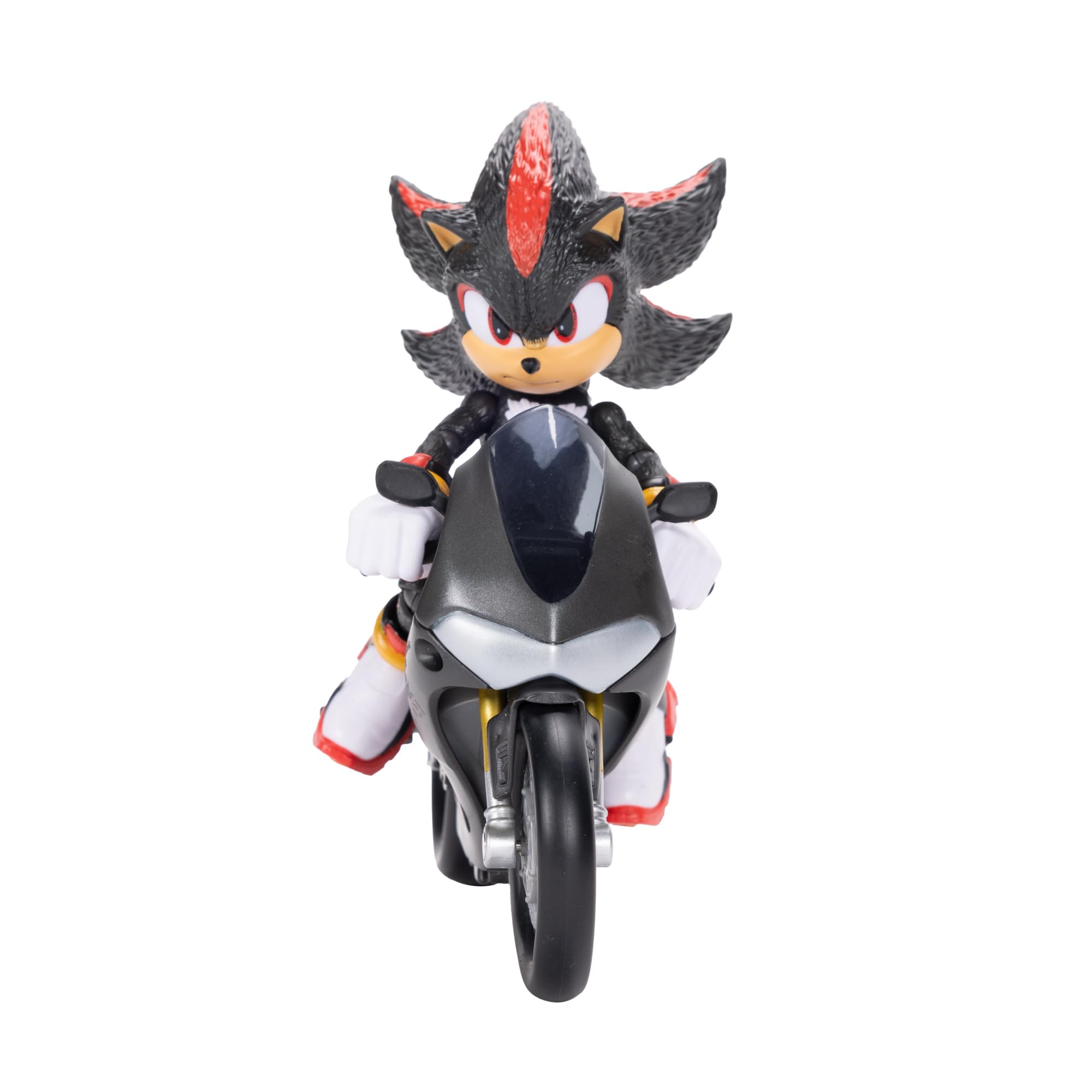 Sonic The Hedgehog collectible with motorcycle enhances display setups.