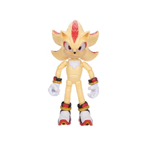 Sonic The Hedgehog Super Sonic figure in a dynamic pose for action scenes.