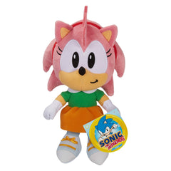 Sonic The Hedgehog Amy 7-Inch plush close-up showing premium soft fabric and detailed stitching.