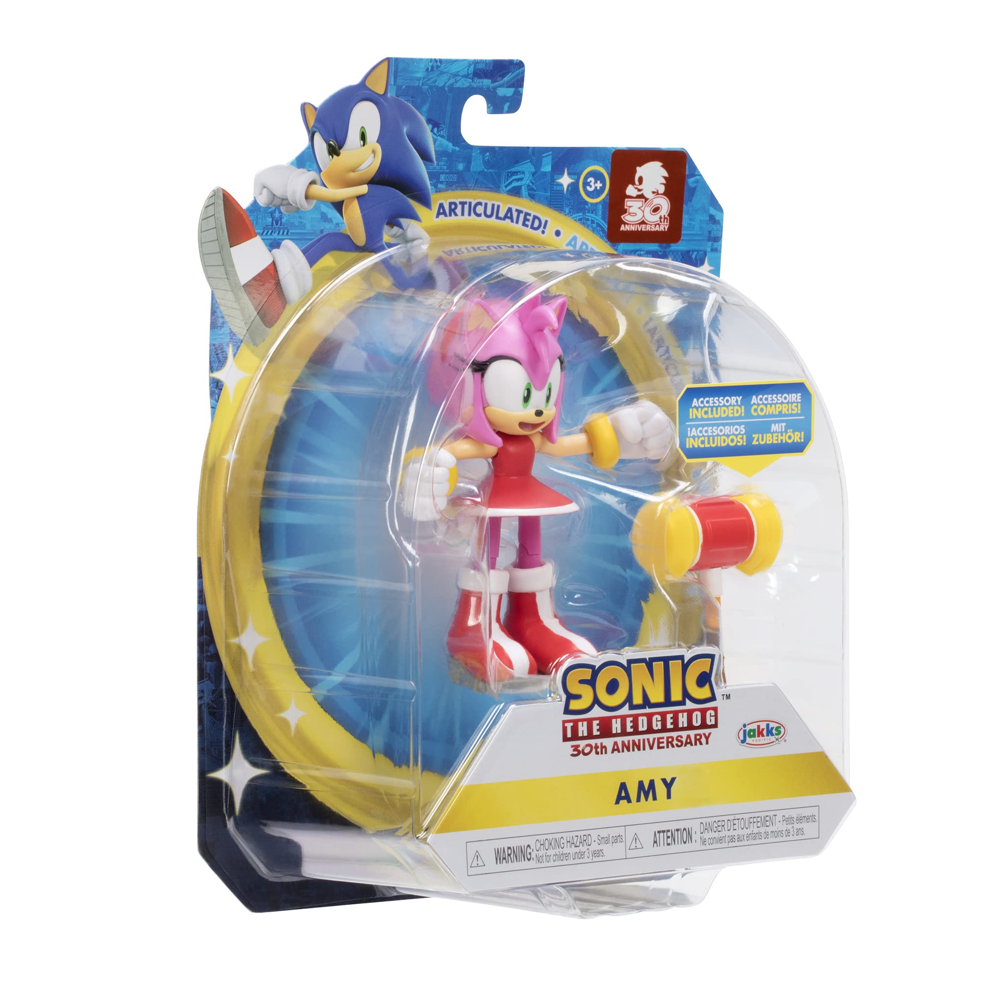 Display-ready Amy Rose figure from Sonic The Hedgehog for collections.