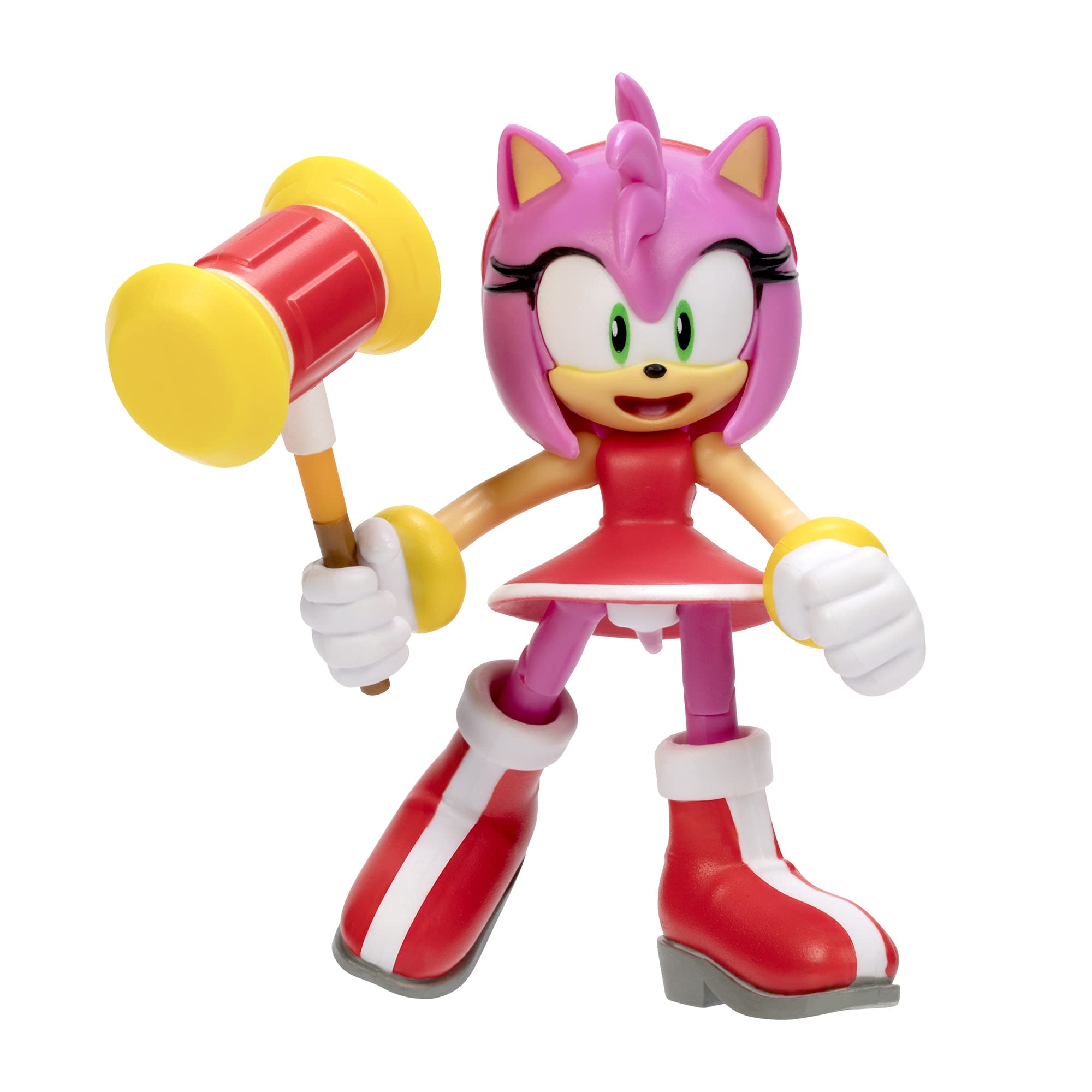 Sonic The Hedgehog Amy Rose figure with hammer, ideal for desk display.