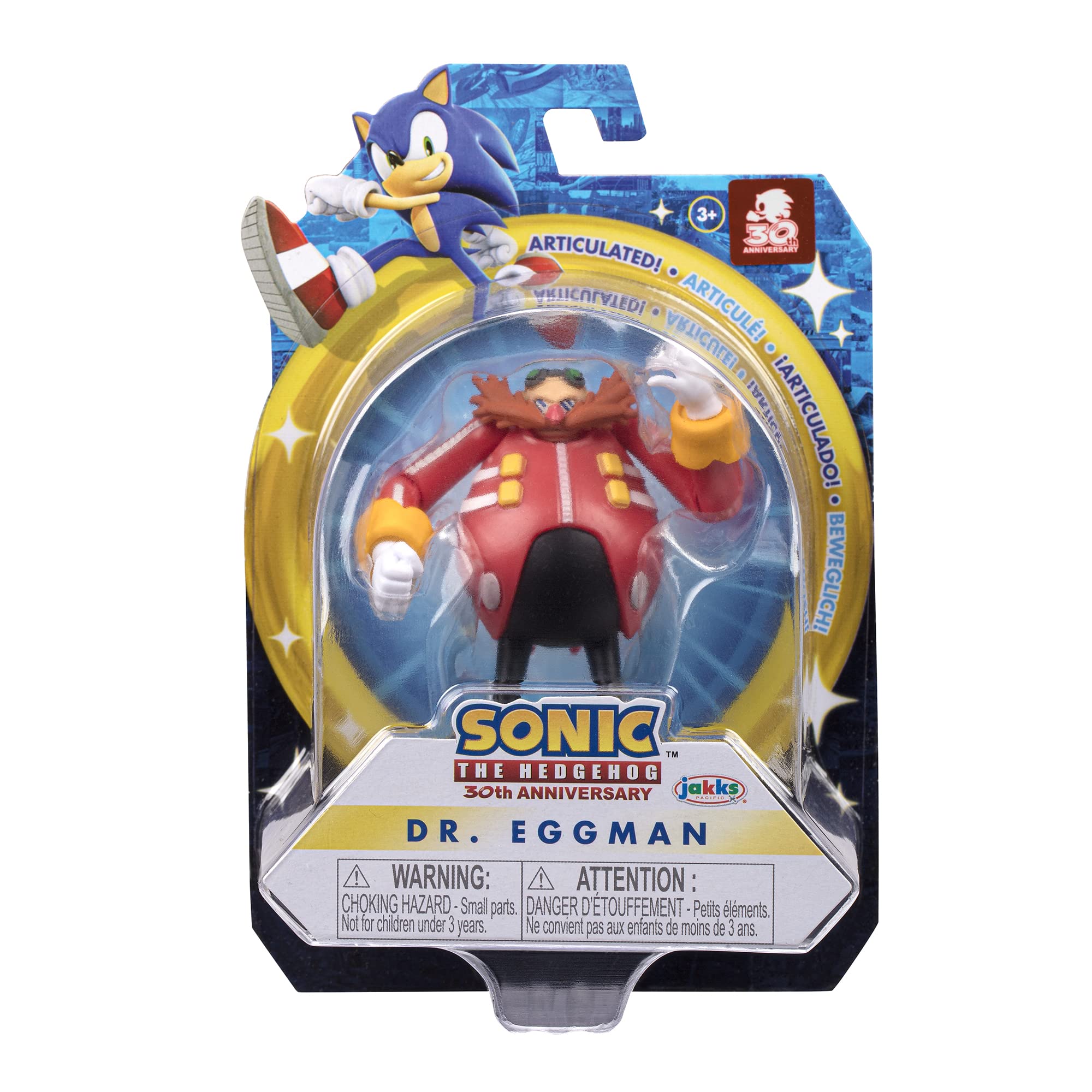 Back detailing and articulation points on Sonic The Hedgehog Dr. Eggman 2.5-inch figure.