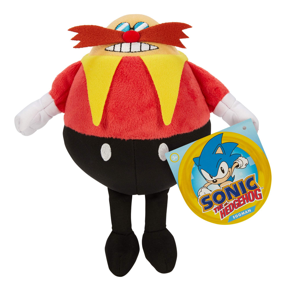 Sonic The Hedgehog Eggman plush front view with premium fabric and authentic styling.