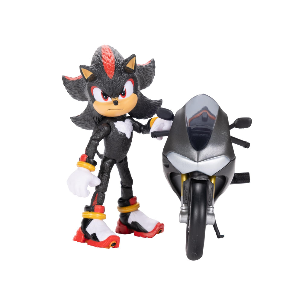 Sonic The Hedgehog 5-inch figure with motorcycle for kids' imaginative play.